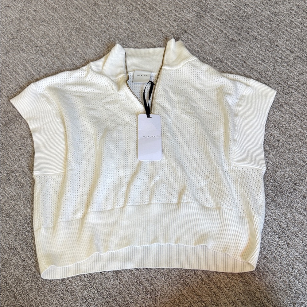 Varley Cream Cowl Neck Sweater